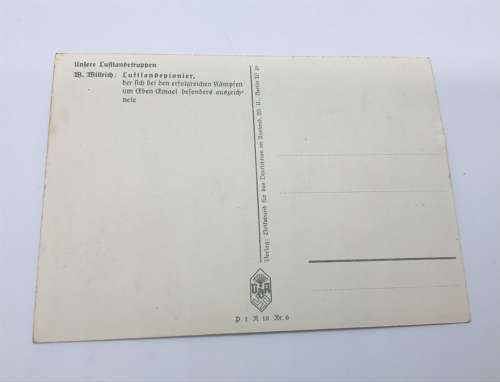 Fallschirmjager combat engineer  Willrich postcard May 1940