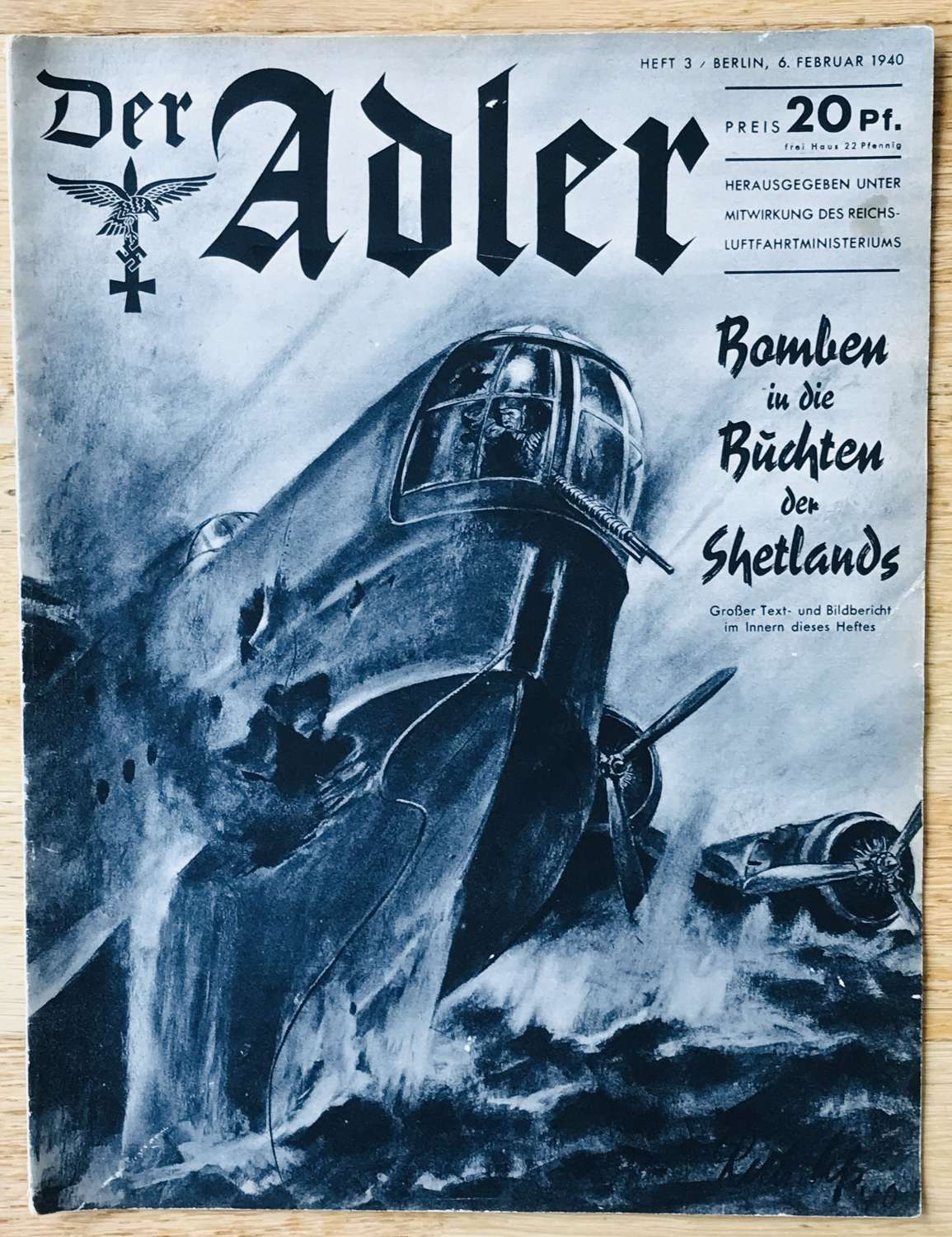 Luftwaffe Alder magazine dated February 1940