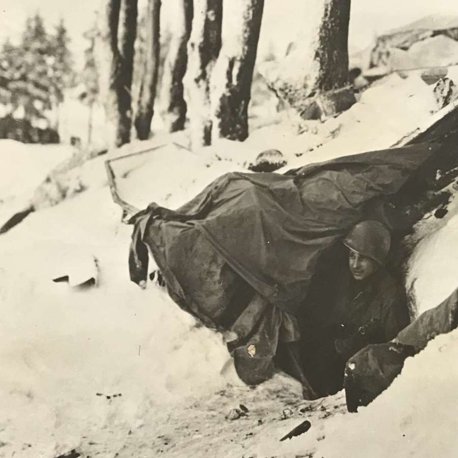 US Army press photo, January 45, battle of the bulge
