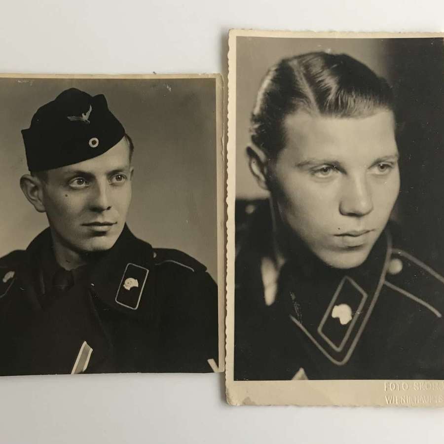 Two postcards of Panzer crewmen. 1943.