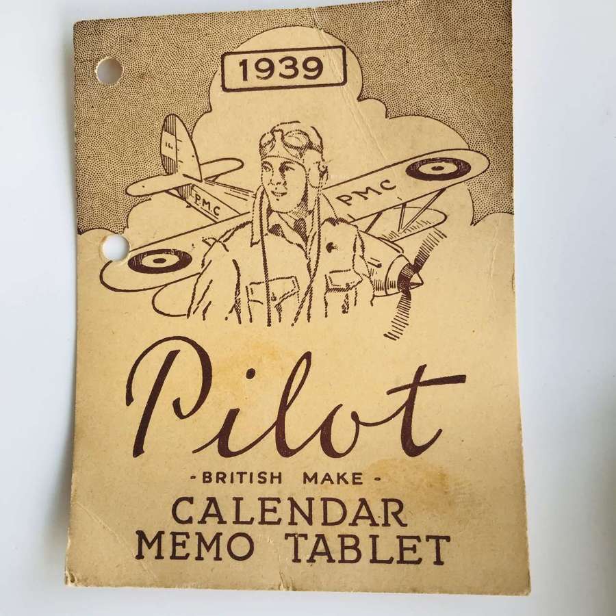 British Pilot calendar and memo tablet 1939/40