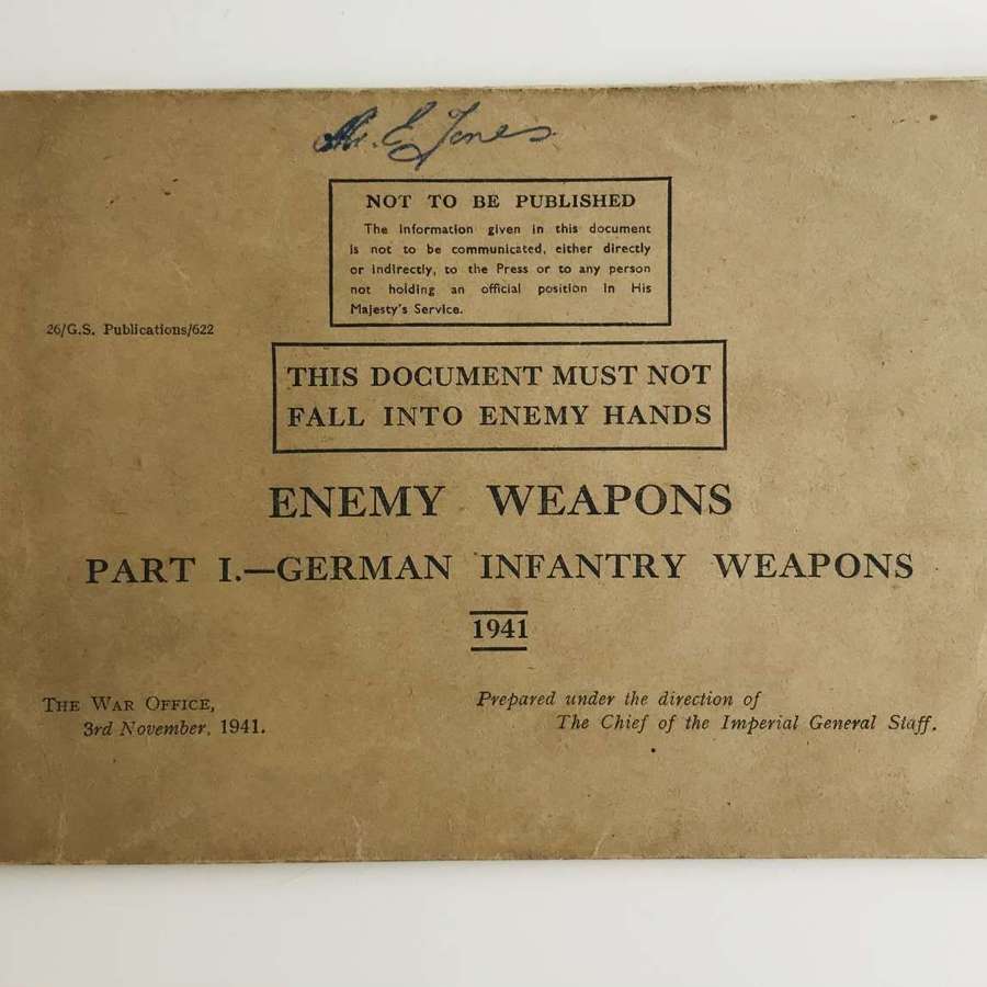 British Army enemy weapons pamphlet 1941