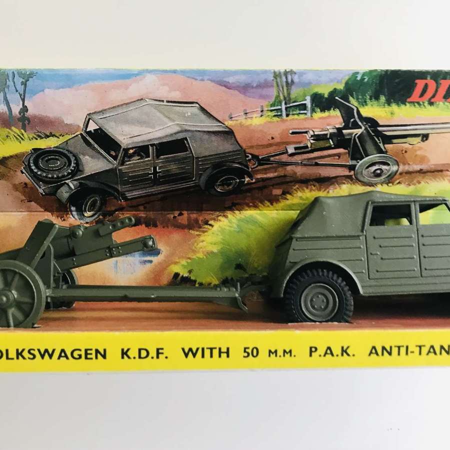 Boxed dinky VW Kubelwagen and 50mm  PAK gun