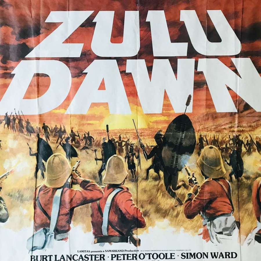 Zulu Dawn British quad film poster 1979