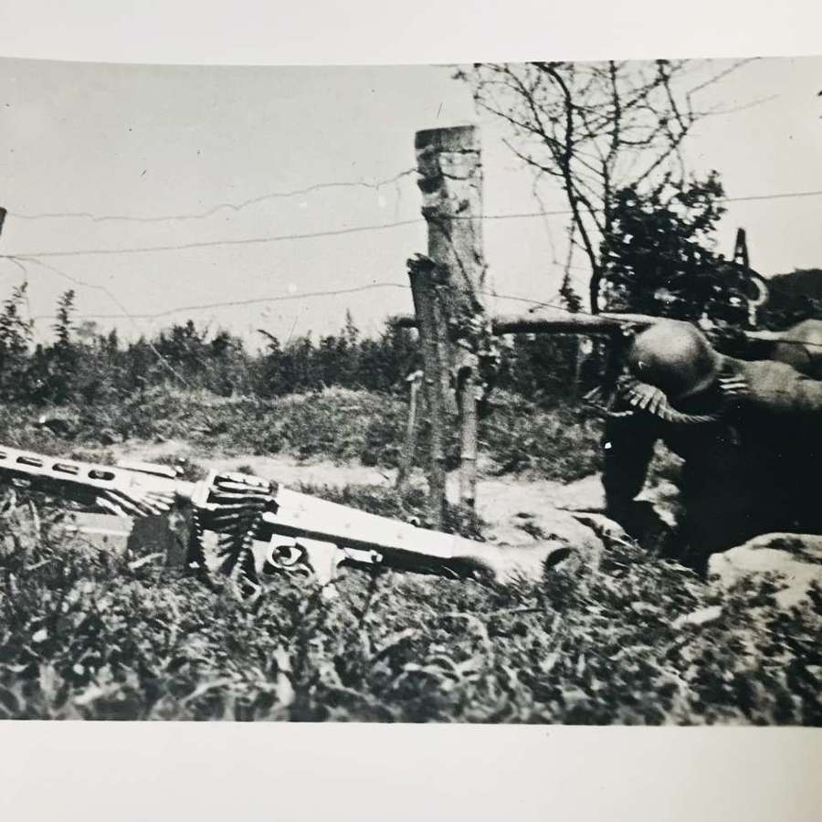 German Press photo of Fallschirmjager in normandy, July 1944