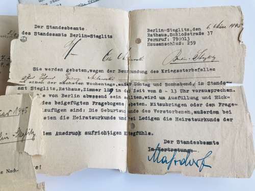 Wehrpass of Gefreiter Otto Milowski KIA 1944