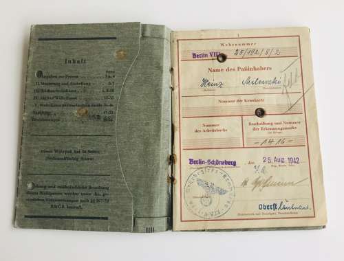Wehrpass of Gefreiter Otto Milowski KIA 1944