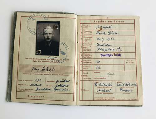 Wehrpass of Gefreiter Otto Milowski KIA 1944