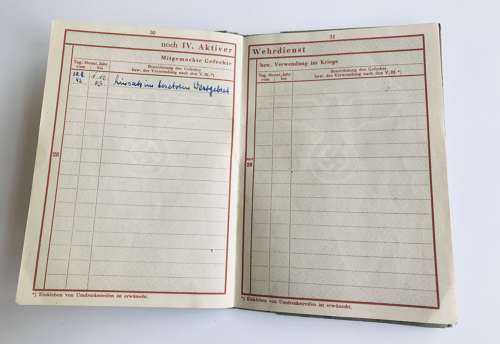 Wehrpass of Gefreiter Otto Milowski KIA 1944