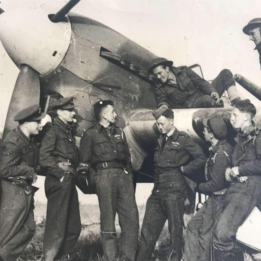 British press photo of RAF typhoon squadron in Normandy