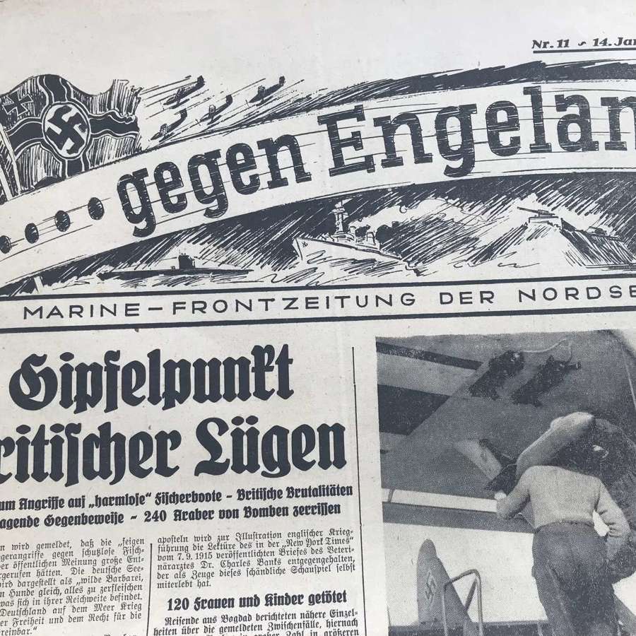 Gegen Engeland Kreigsmarine newspaper  January 1940