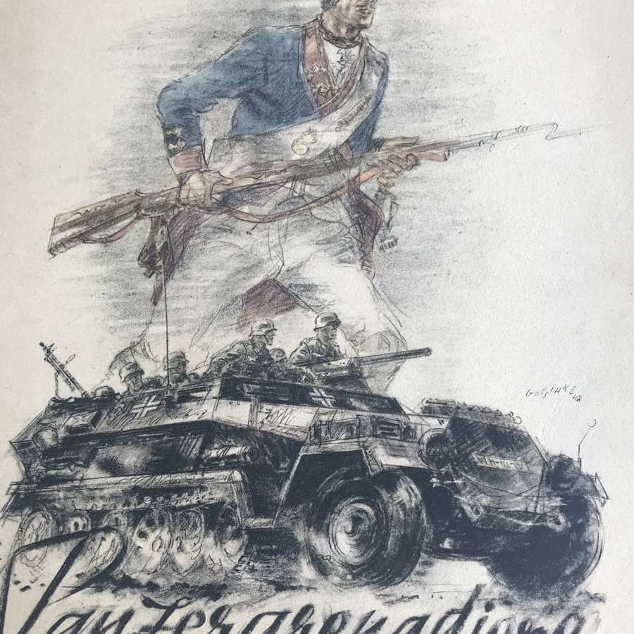 Panzergrenadiere  pamphlet with 21 Lithographs dating from 1941/2