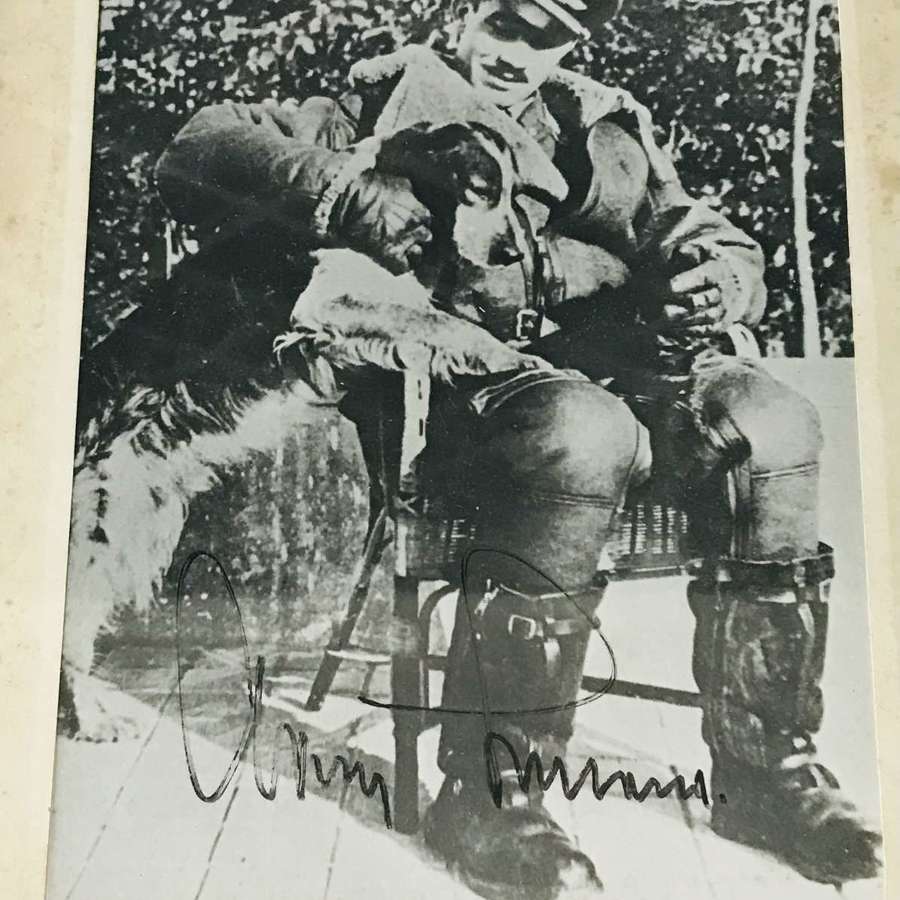 Framed autographed photograph of Adolf Galland