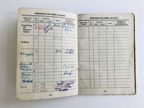 Kreigsmarine Soldbuch Matrosenartillerie Fritz Wolk(Kurland)