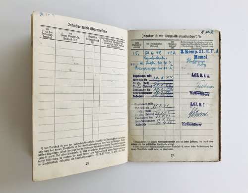 Kreigsmarine Soldbuch Matrosenartillerie Fritz Wolk(Kurland)