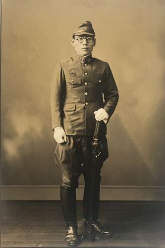 A photograph of Japanese officer with sword