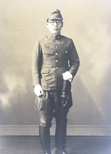 A photograph of Japanese officer with sword