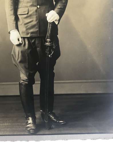 A photograph of Japanese officer with sword