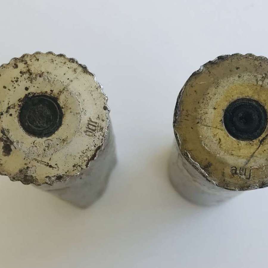 Two inert WW2 German flare pistol cartridges(normandy)