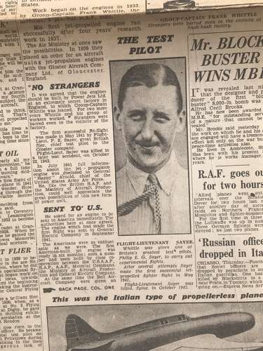 Daily express newspaper dated Friday, January 7, 1944 (jet Fighter)