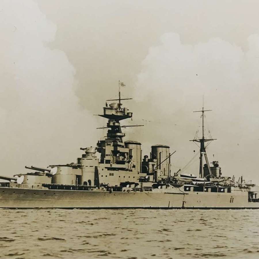 A postcard of HMS Hood