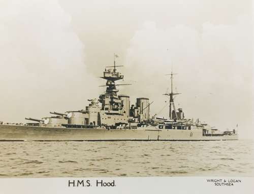 A postcard of HMS Hood