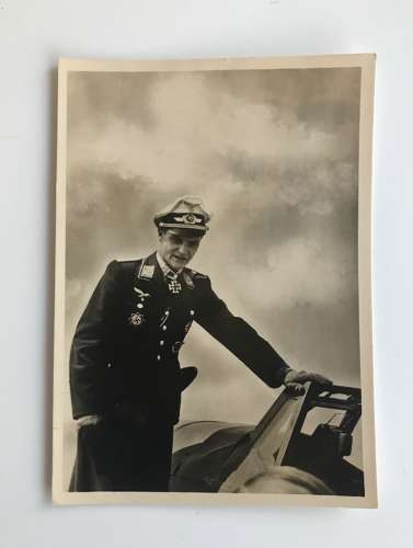 Hauptmann Hans Joachim Marseille postcard