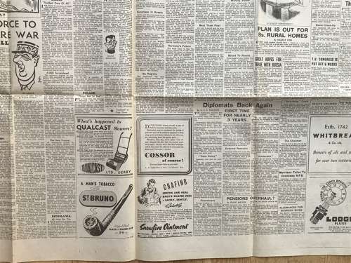 Daily Herald dated May 25th  1944, Monte Cassino