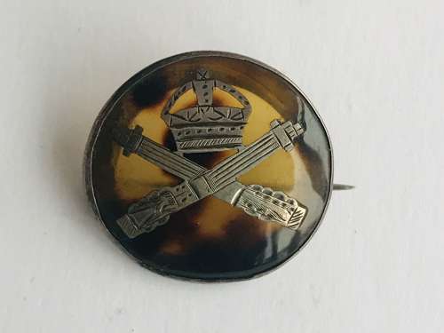 A Machine gun corps tortoiseshell sweetheart brooch