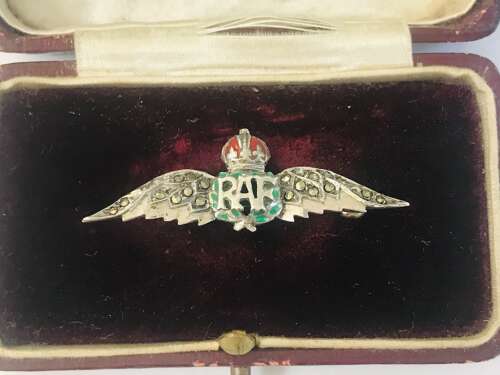 Boxed Silver RAF sweetheart, brooch