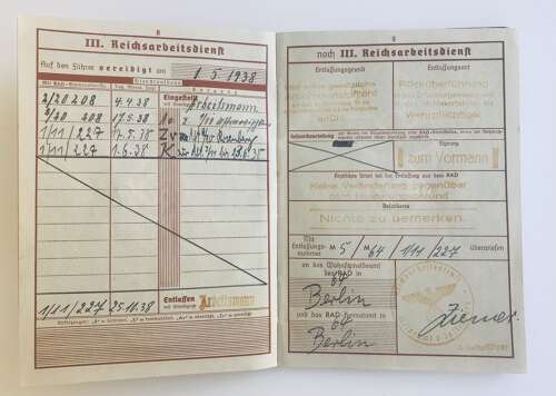 Wehrpass Oberleutnant Kurt Zingelmann 9/Flak Reg 43 (German cross in gold )