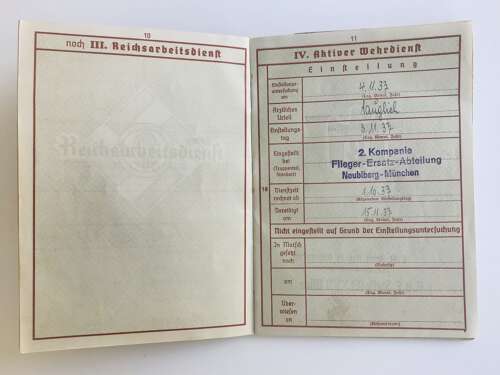Wehrpass Unteroffizier Friedrich Geishofer Kampfgeschwader 76