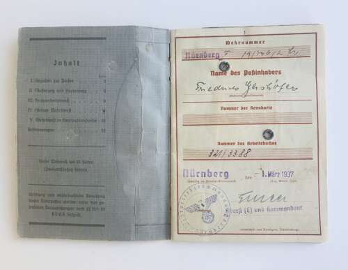 Wehrpass Unteroffizier Friedrich Geishofer Kampfgeschwader 76