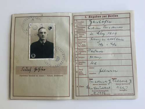 Wehrpass Unteroffizier Friedrich Geishofer Kampfgeschwader 76