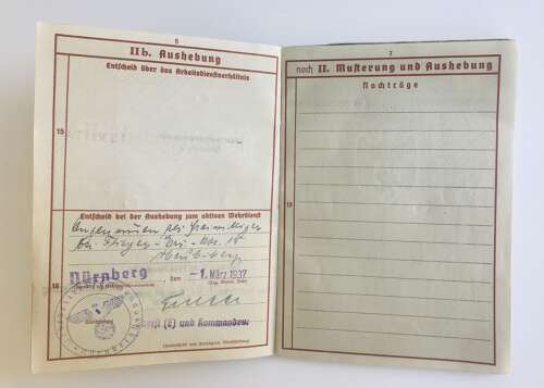 Wehrpass Unteroffizier Friedrich Geishofer Kampfgeschwader 76