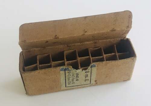 An empty p08 Luger ammo box dated 1943