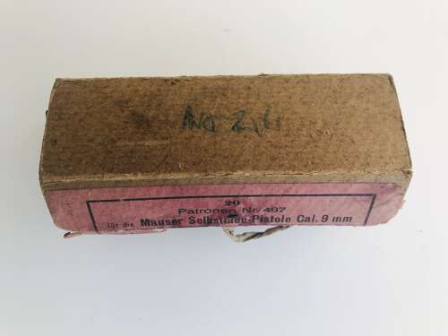 Empty Mauser manufactured 9mm ammo box ( C96)