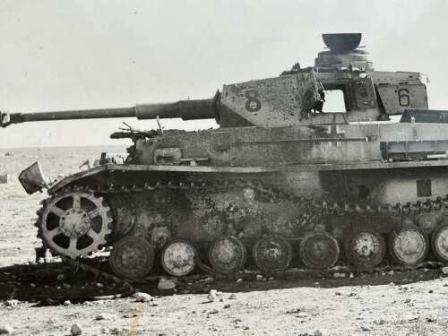 An official photograph of a destroyed Mark IV 75 mm panzer