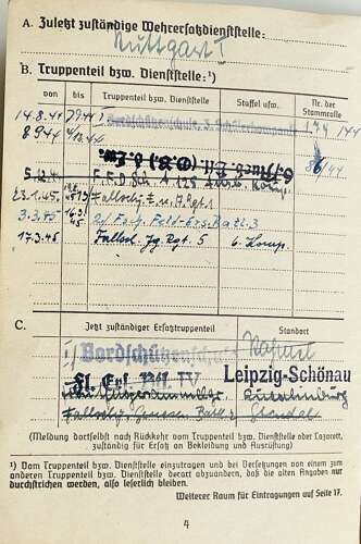 Luftwaffe Soldbuch to Flieger Lothar Hildenbrand 6./Fallsch JG.Rgt.5.