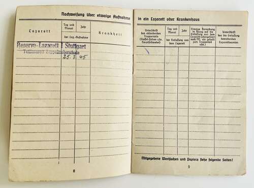 Luftwaffe Soldbuch to Flieger Lothar Hildenbrand 6./Fallsch JG.Rgt.5.