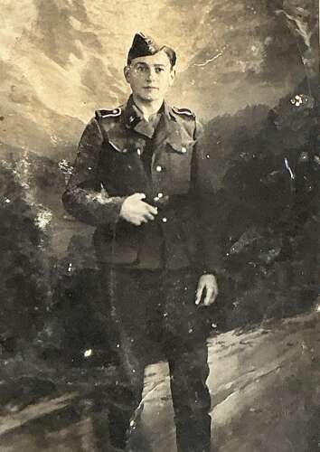A postcard image of young Waffen  SS man dated 1944