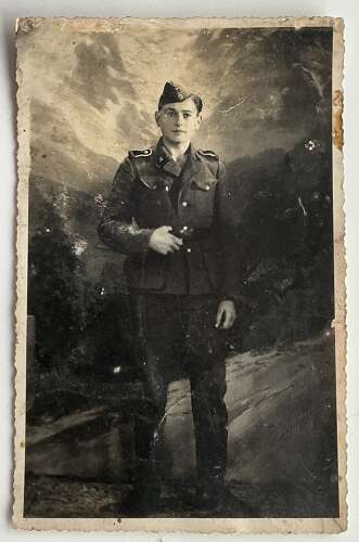 A postcard image of young Waffen  SS man dated 1944