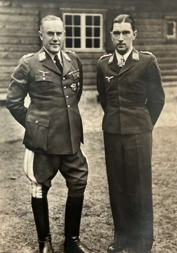 Postcard of Werner Molders and Karl Bodenschatz