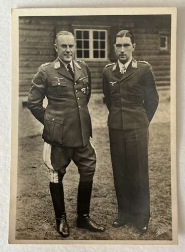Postcard of Werner Molders and Karl Bodenschatz