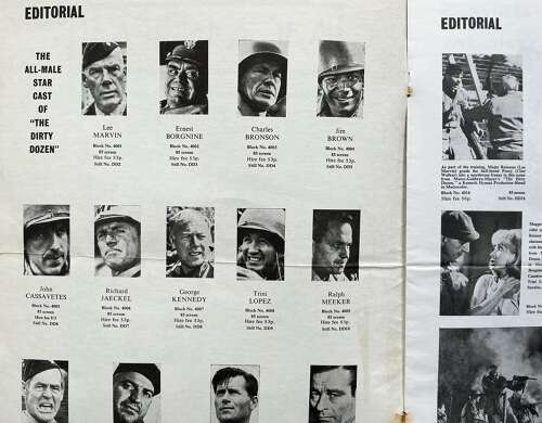 The classic dirty dozen film press pack dating from 1967