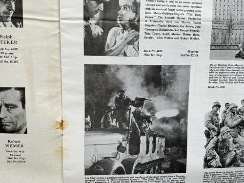 The classic dirty dozen film press pack dating from 1967