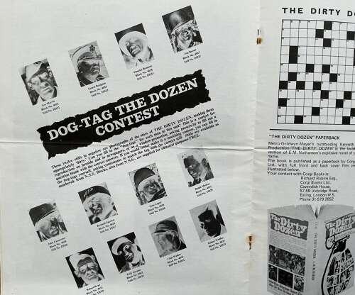 The classic dirty dozen film press pack dating from 1967