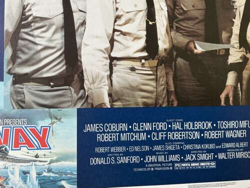A lobby card from the 1976 version of the Battle of Midway