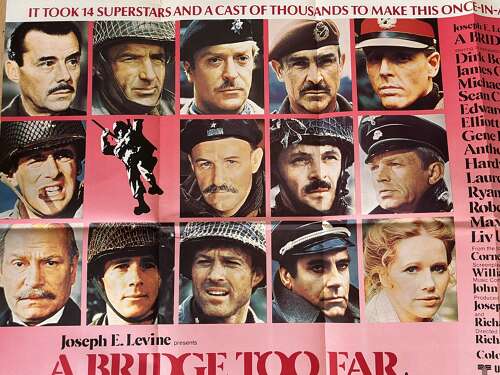 A Bridge too far film poster dated 1977.
