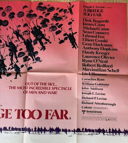 A Bridge to far film poster dated 1977